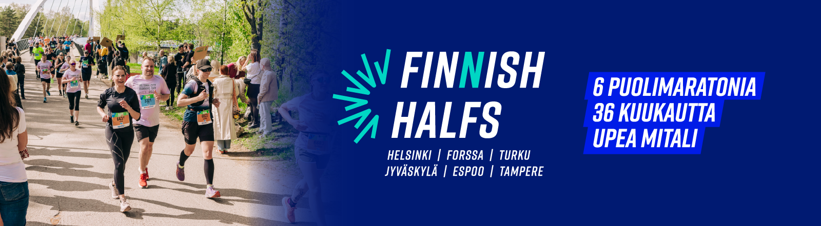 Finnish Halfs puolimaratonsarja etusivun banneri